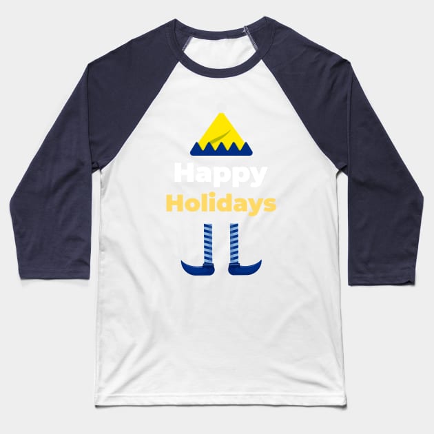 Happy Holidays Elf Quotes Baseball T-Shirt by sydorko